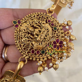 AD Stone Lakshmi Pendant Plain Hipbelt-Gold Bead Pearl-G6742